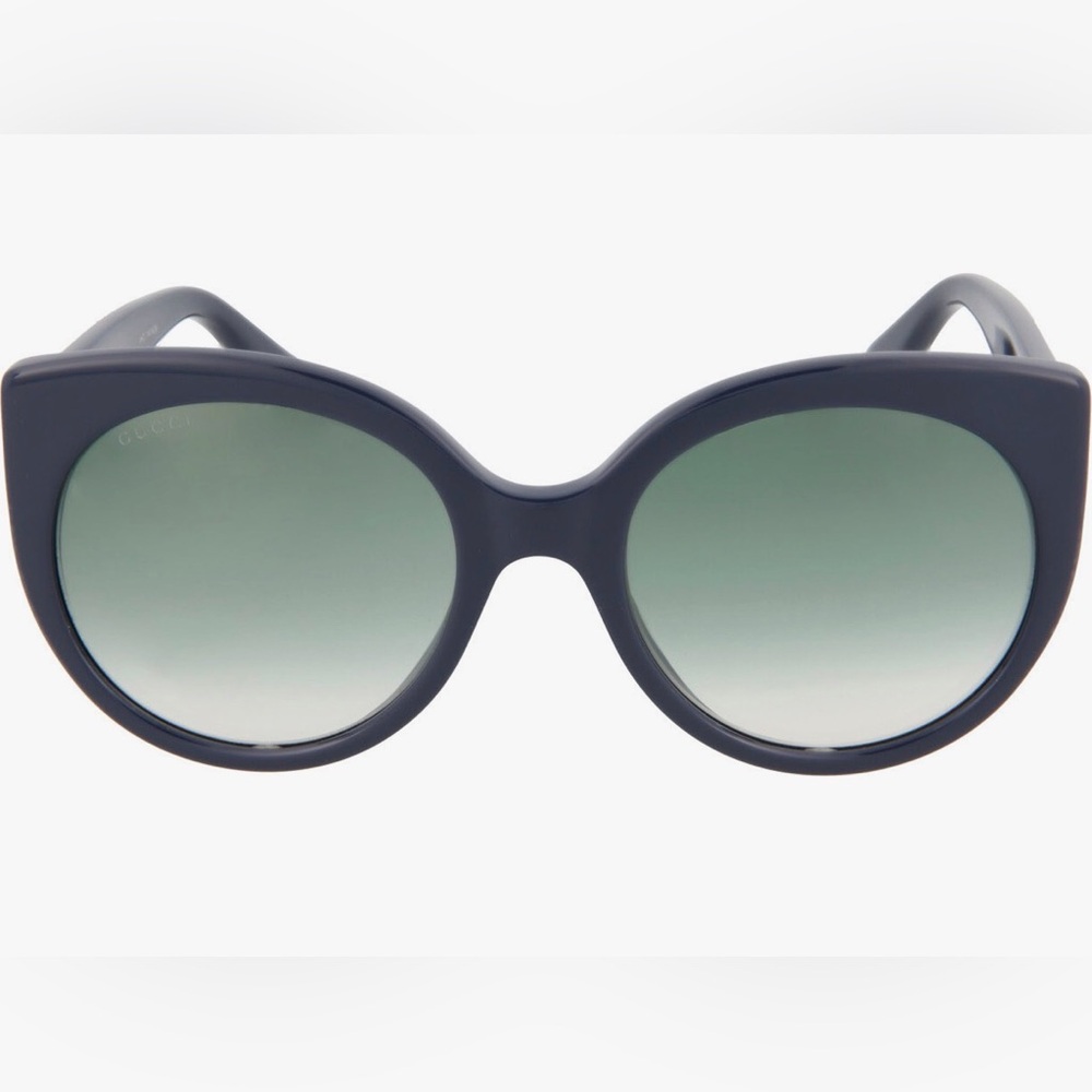 Gucci 55mm GG0325S Blue Grey Cat Eye Sunglasses